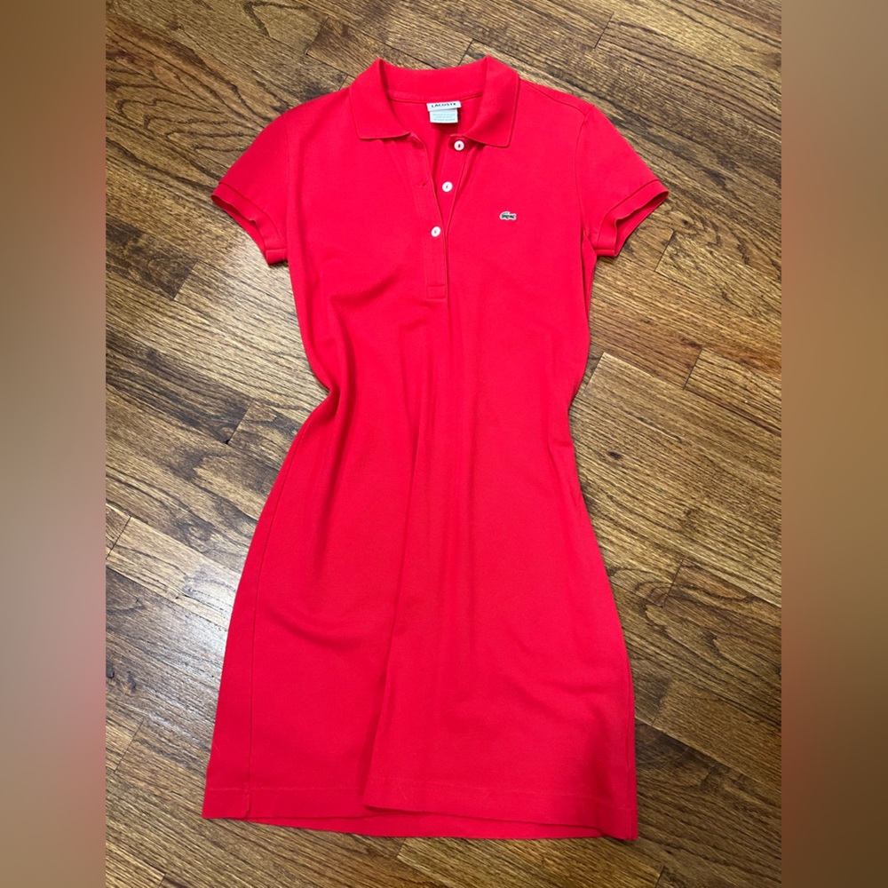 Vintage Lacoste Red Polo Dress
